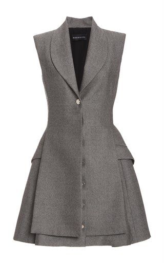 Brandon Maxwell, Wool Vest, Overlay Dress, Work Attire, Blazer Dress, Vest Dress, Moda Operandi, Classy Outfits, Fashion Collection