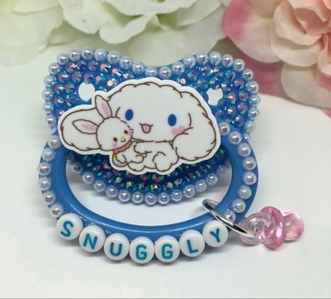 Cinnamoroll Pacifier, Pet Regression, Boy Pacifier, Bling Pacifier, Paci Clip, Space Stuff, Cute Pajama Sets, Lil Boy, Baby Time