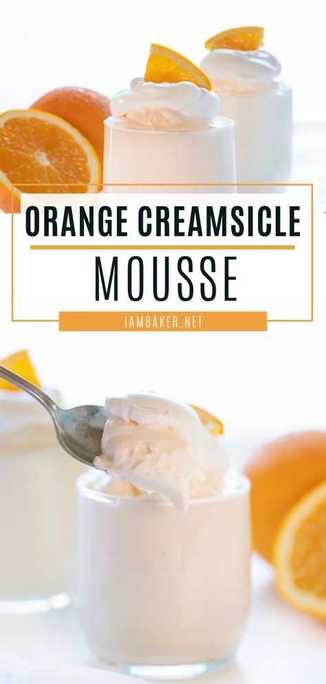 Dessert Spring, Mousse Recipes Easy, Orange Mousse, Orange Dessert, Spring Meals, Spring Dessert, I Am Baker, Mousse Dessert, Spring Dinner