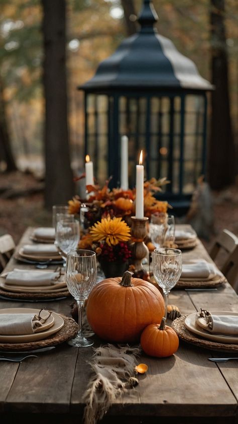 Create an enchanting atmosphere this fall with our collection of stunning autumn table settings Whether you're planning a rustic wedding setting up a cozy autumn dinner or just looking for beautiful and casual decor ideas for your round table Dollar Tree has everything you need to transform your dining room into an elegant and inviting space Explore our autumn-themed decorations and get inspired for the season ahead Fall Dinner Table Decor, Autumn Dinner, Round Table Decor, Fall Dinner Party, Outdoor Dinner Parties, Diy Table Decor, Casual Decor, Table Setting Inspiration, Garden Party Decorations