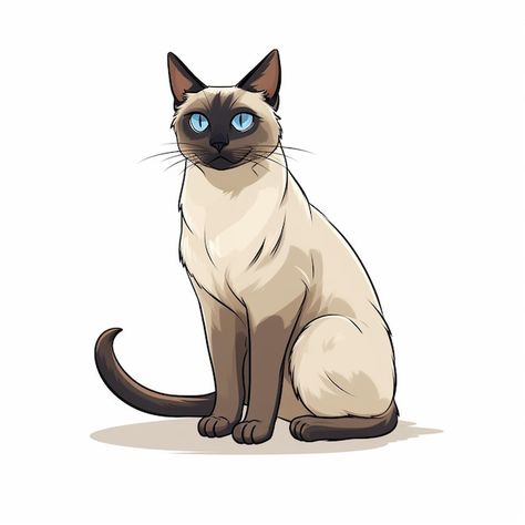 Siamese cat vector cartoon | Premium Vector #Freepik #vector #siamese #shorthair #burmese #cat-cartoon Cat Vector, Vector Cartoon, Persian Cat, Siamese Cats, Cat Drawing, Burmese, Cartoon Cat, Cat Pics, Cartoon Drawings