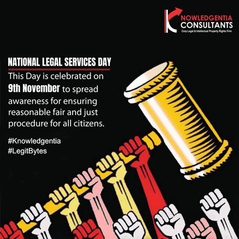 The National Legal Services Day is celebrated on 9th November to spread legal awareness for ensuring reasonable fair and just procedure for all citizens and to provide help & support to poor and weaker sections of the society. #nationallegalservicesday #9thnovember #legalservices #Knowledgentia #legitbytes Legal Services, The Society, The National, Celebrities, Quick Saves