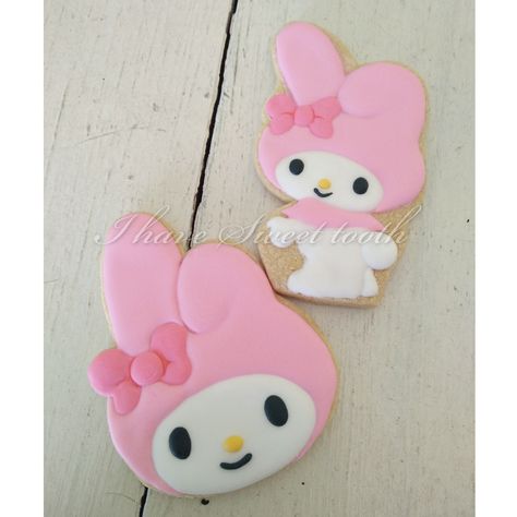 My Melody Birthday Decorations, My Melody Cookies, My Melody Birthday, Sanrio Stickers, Hello Kitty Theme Party, Hello Kitty Cookies, Slice Cake, Hello Kitty Birthday Party, Heart Cookie