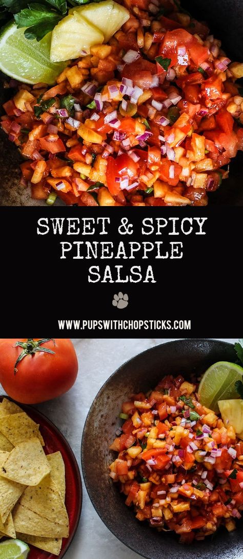 Sweet And Spicy Salsa, Gochujang Recipes, Pineapple Appetizers, Gochujang Paste, Gochujang Recipe, Summer Salsa, Pineapple Salsa Recipe, Dips And Spreads, Spicy Pineapple