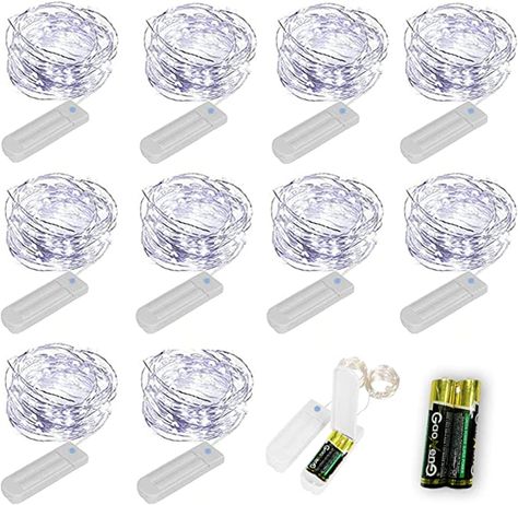 Amazon.com: ZNYCYE 10 Pack 10ft 30 LED Mason Jar String Lights 7 Modes with Timer Waterproof Fairy Lights Battery(Included) Operated for DIY Wedding Party Mason Jar Lights Christmas Decorations (Cool White) : Home & Kitchen Battery Christmas Lights, Mason Jar Christmas Decorations, Bethlehem Lights, Mason Jar String Lights, Starry String Lights, Party Bedroom, Copper Wire Lights, Led Fairy String Lights, Starry Lights