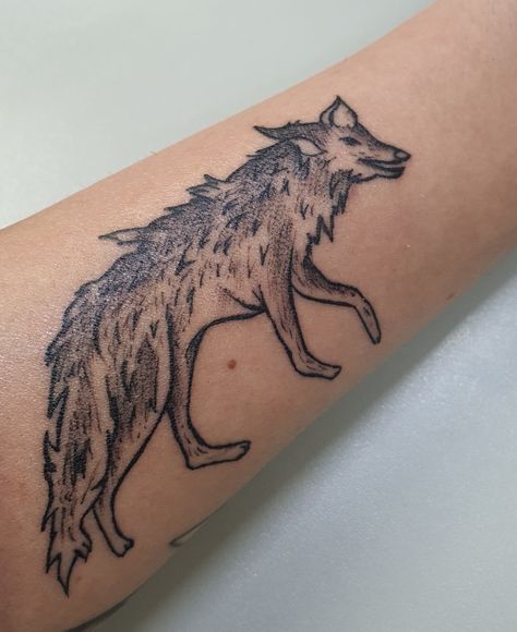 Colter Wall Coyote Tattoo, Imaginary Appalachia Tattoo, Colter Wall Tattoo Ideas, Western Coyote Tattoo, Western Animal Tattoo, Appalachia Tattoo Ideas, Western Style Tattoos Men, Country Patchwork Tattoo, Western Patch Work Tattoos