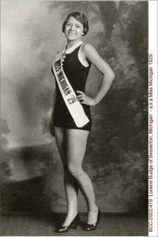 Loraine Budge of Beaverton, Miss Michigan 1929 Miss Michigan, Michigan History, State Of Michigan, Michigan, Lake, History