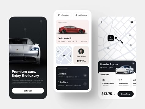 Top 2022 App Design Trends To Use Right Now For Mobile UI. | Shakuro Car Rental Website, App Design Trends, App Design Ideas, Car Rental App, Car App, Car Ui, App Concept, Mobile App Design Inspiration, Ux Mobile