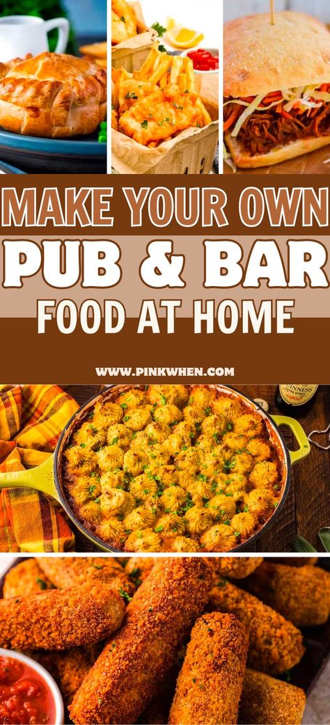 Pub Grub Ideas, Easy Bar Food Ideas, English Pub Food, Gastro Pub Food Ideas, Bar Food Menu Ideas, Bar Snacks Pub, Bar Food Recipes, Pub Food Ideas, Recipes For Dinner Mexican