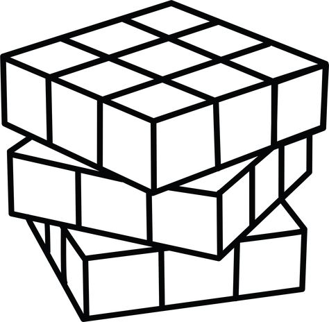 Rubiks Cube Coloring Pages - Best Coloring Pages For Kids Rubiks Cube Coloring Page, Rubic Cube Drawing, Rubix Cube Painting, Rubik Cube Drawing, Rubiks Cube Illustration, Rubix Cube Drawing, Rubiks Cube Art, Rubicks Cube, Thinking Map