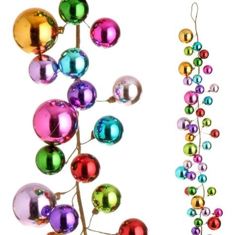 4' Multi Color Ball Garland #holiday #homedecor #wreathsupplies #madoorablecreations #holidaydecor #ribbon Eclectic Christmas Trees, Raz Imports Christmas, Raz Imports, Ornament Garland, Tinsel Garland, Ball Garland, Felt Ball Garland, Christmas Tree Garland, Christmas Material