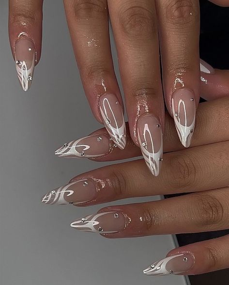 Edgy Nails, Simple Acrylic Nails, Classy Acrylic Nails, Almond Acrylic Nails, Pink Acrylic Nails, Fancy Nails, Dope Nails, Best Acrylic Nails, Long Acrylic Nails