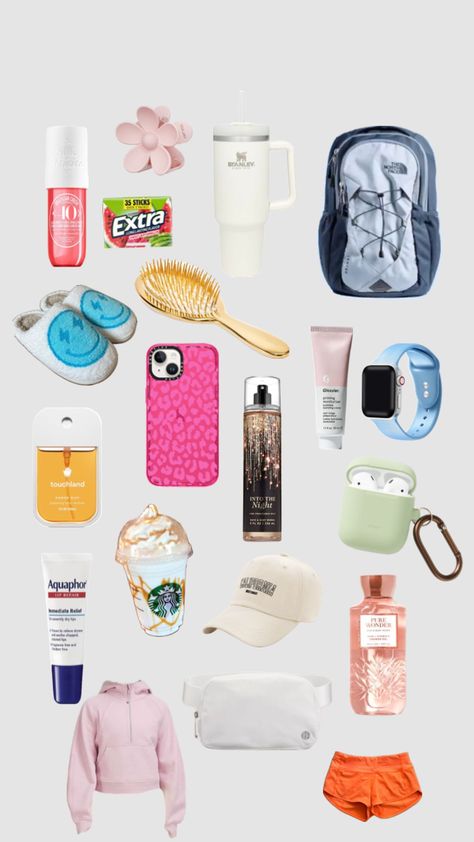 road-trip packing list⚡️ School Camp Packing List, Field Trip Packing List, Long Bus Ride Essentials, Road Trip Essentials Aesthetic, What To Pack For A Road Trip, Road Trip Supplies, Locker Stuff, Girly Products, Camp Packing