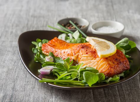 The Best Foods for Women to Slow Aging After 50, Say Dietitians — Eat This Not That Cupcake Receptek, Parmesan Salmon, Air Fryer Fish Recipes, Grilled Peppers, Cleanse Recipes, Cooking Salmon, Idee Pasto Sano, Heart Healthy Recipes, Grilled Salmon