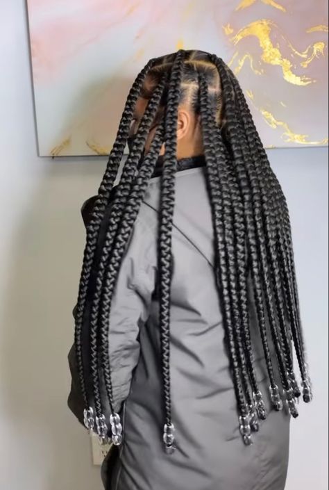 Jumbo Knotless With Beads, Big Braids With Beads, Large Knotless Box Braids With Beads, Large Knotless With Beads, Large Knotless Braids With Beads, Jumbo Knotless Box Braids With Beads, Jumbo Box Braids With Beads, Jumbo Braids With Beads, Jumbo Knotless Box Braids With Curls