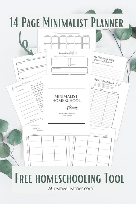 Homeschool Daily Planner, Homeschool Schedule Printable, Homeschool Student Planner, Free Lesson Planner, Minimalist Homeschool, Homeschool Lesson Planner, Homeschool Curriculum Planning, Curriculum Planner, Homeschool Materials