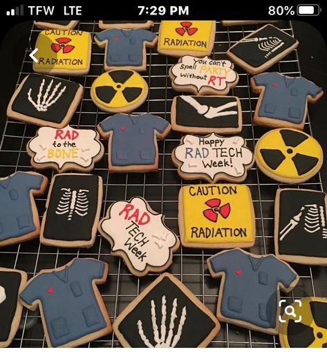 Rad Tech Student, Medical Cookies, Rad Tech Week, Radiology Gift, Radiology Student, X Ray Tech, Radiology Tech, Ultrasound Tech, Sugar Cookie Royal Icing