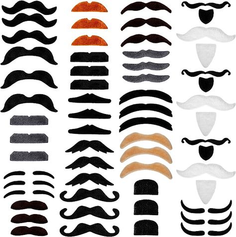 Amazon.com: 100 Pcs Fake Mustaches Self Adhesive Novelty Mustaches 20 Styles Kids Adults Moustache Stickers Facial Hair for Halloween Masquerade Party Mexican Fiesta Christmas Party Costume Supplies Decorations : Clothing, Shoes & Jewelry Beard Stickers, Fake Mustache, Beard Costume, Christmas Party Costume, Halloween Fiesta, Brown Beard, Fake Beards, Fake Mustaches, Masquerade Halloween