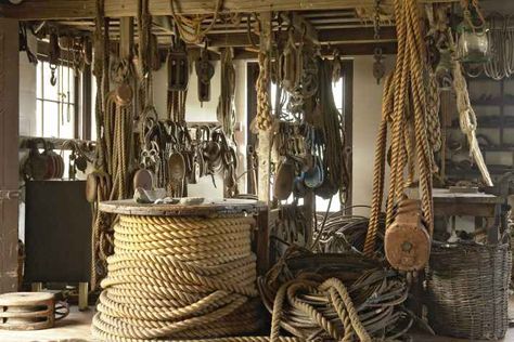 Rope Making, Pirate Room, Master And Commander, Nautical Room, Pirate Decor, Old Sailing Ships, Clipper Ship, Salt Air, Wooden Ship