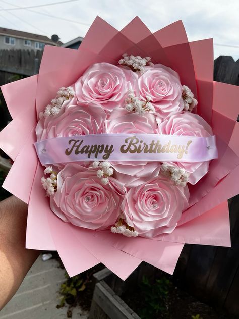 Forever Flowers Bouquet, Eternal Roses Bouquet, Ribbon Ramo, Birthday Ramo, Eternal Bouquet, Rose Happy Birthday, Eternal Flower Bouquet, Ramo Ideas, Forever Flower Bouquets