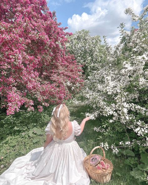 living in my own romance novel 🦢🎀🤍🌸 wearing the @selkie ivory love story gown - use code EDITIONVICKI to save 🧺 #selkiepartner #selkie — Princess core, romance core, bridgerton core, angel core, bridal dress, romantic style, soft girl aesthetic, cottage core midsize style, spring core — #softgirl #softgirlaesthetic #princesscore #bridaldress #springstyle #pinterestgirl #midsizestyle #cottagecoreaesthetic #cottagecorecommunity #romanticstyle #romancecore #bridgertonstyle Sweet Girl Aesthetic, Kaitlyn Core, Romance Core, Bridgerton Core, Style Soft Girl, Cottage Girl, Spring Core, Aesthetic Cottage Core, Summer Coquette