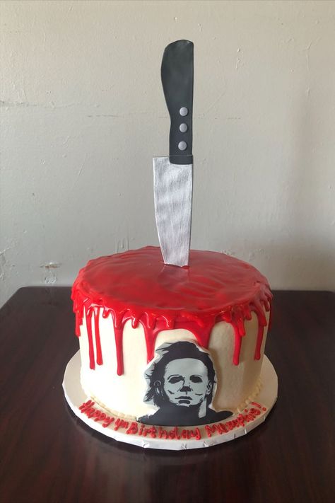 Michael Myers Birthday, Michael Myers Cake, Boy Birthday Cake, Michael Myers, 5th Birthday, Boy Birthday, Birthday Cake, Cake, Birthday