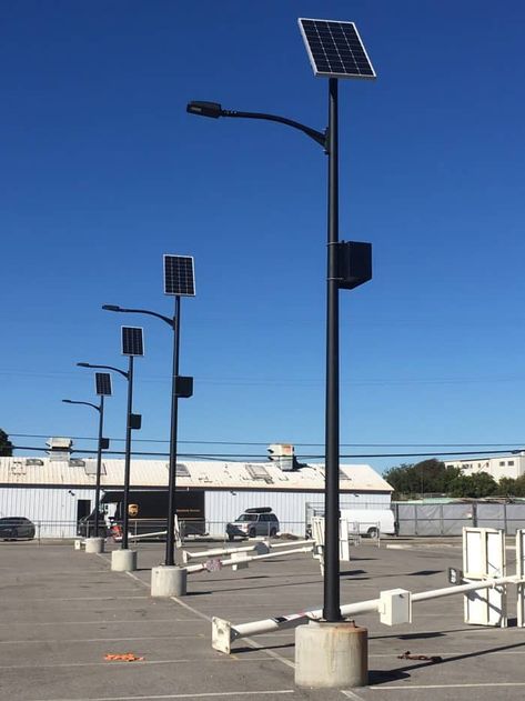 Street Light Pole Design, Solar Pole Lights, Solar Parking, Street Light Design, Pole Lights, Parking Lot Lighting, Solar Water Fountain, Light System, Solar Led Lights