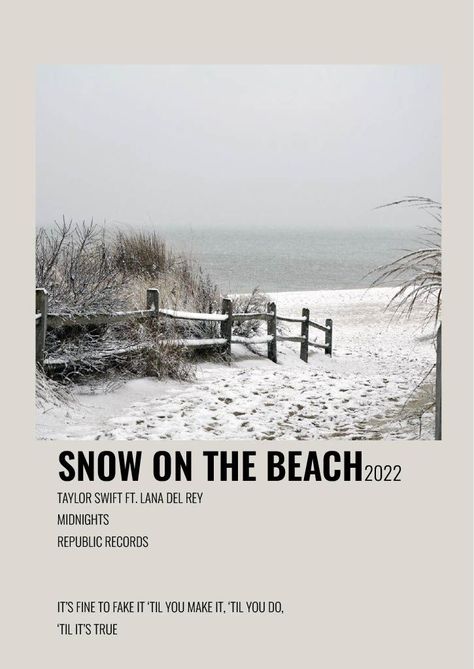 Beach Lyrics, Country Couple Photos, Beach Songs, Taylor Swift Discography, Snow On The Beach, Midnights Taylor Swift, Beach Minimalist, Midnights Taylor, Winter Songs