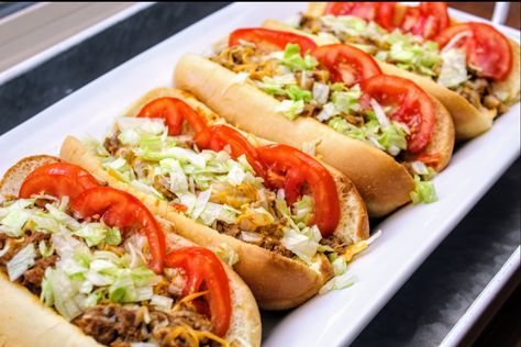 Hoagie Bun Sandwiches, Recipes With Hoagie Buns, Cheeseburger Hoagie, Hoagie Recipes, Turkey Hoagie, Gourmet Sandwiches Recipes, Seasoned Ground Turkey, Cheeseburger Bites, Hoagie Sandwiches