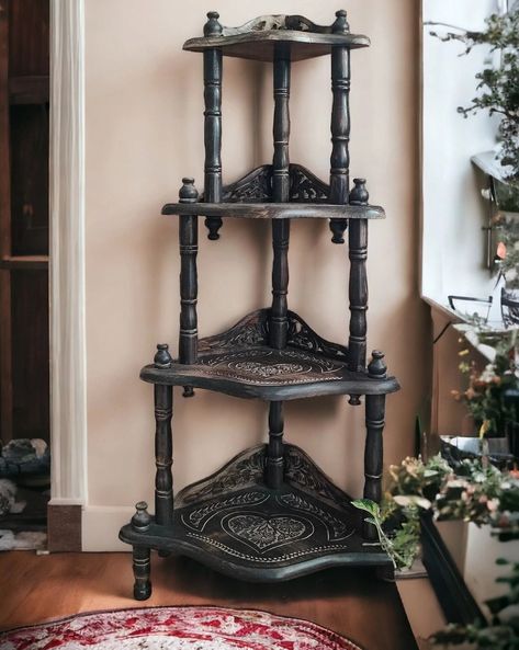 This Living Room Furniture item by IndusMarigoldGoods has 507 favorites from Etsy shoppers. Ships from India. Listed on Jul 19, 2024 Antique Finish Furniture, Sofa Bookcase, Wooden Corner Shelf, Shelf Corner, Corner Rack, Dark Home Decor, Casa Vintage, Goth Home, Goth Home Decor