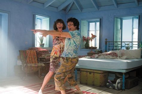 mamma mia bedroom Donna Sheridan, Does Your Mother Know, Julie Walters, Skiathos, Gary Oldman, Mama Mia, Mia 3, Broadway Musical, Foto Art