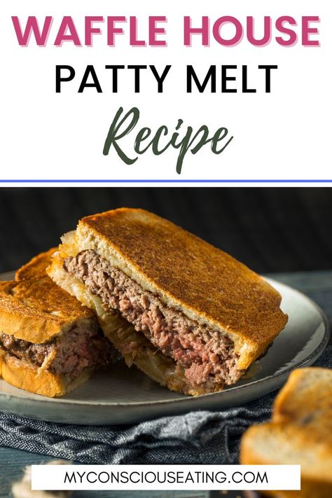 Waffle House patty melt on small lunch plate Best Patty Melt, Patty Melt Recipe, Edam Cheese, Butter Burgers, Melt Recipe, Patty Melt, Waffle House, Homemade Burgers, Burger Sauce