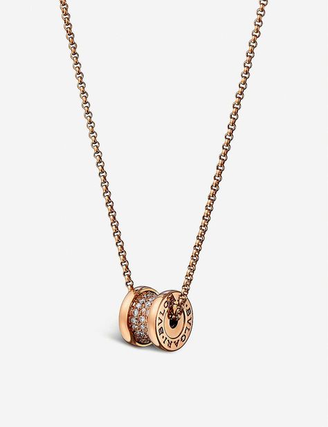 Discover great products at the best prices at Dealmoon. Bvlgari B.zero1 mini 18kt pink-gold and diamond necklace. Price:$4730.00 at Selfridges Gt Logo, Bvlgari Gold, Pink Gold Necklace, Engraved Pendant, Gold Pendant Necklace, Watches Jewelry, Pink Gold, Pave Diamonds, Diamond Pendant