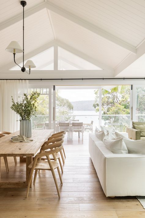 Palm Beach Cottage — Keith Root Building Weatherboard Cottage, Space Felt, Living Room Upstairs, Bedroom Coastal, Tiny Room, Story Photography, Kitchen Lounge, Waterfront Homes, Australian Homes