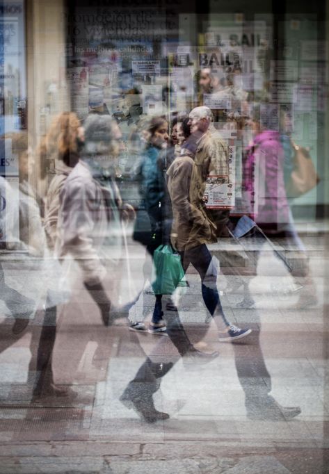 Walking Down Street Aesthetic, People Crossing The Street, Crowded Street Aesthetic, People Walking Black And White, People In City, Person Walking In City, People Walking On Street, Wilderness Painting, Crowded Street