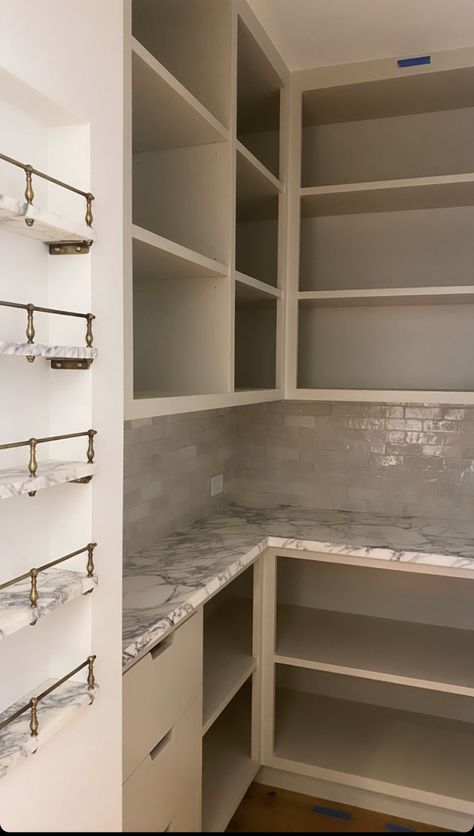 Small Kitchen Butlers Pantry, Open Shelves Butlers Pantry, Pantry Storage Drawers, Butlers Pantry With Dishwasher, Square Butlers Pantry, Butlers Pantry Open Shelving, Floating Shelves Butlers Pantry, Small Custom Pantry, Pantry Cabinet Next To Refrigerator