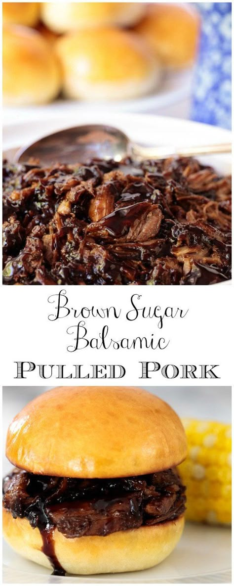 Balsamic Pulled Pork, Diner Recept, Pork Dishes, Slow Cooking, Crowd Pleaser, Pressure Cooker Recipes, Main Dish Recipes, Pulled Pork, Pork Recipes