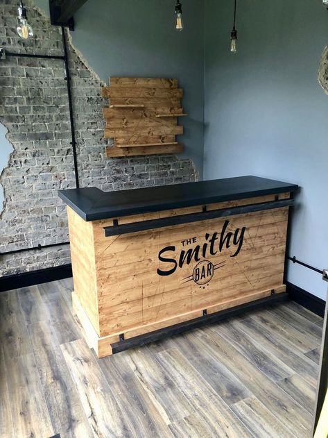 Bar Con Pallet, Home Bar Ideas, Bar None, Home Bar Rooms, Bar Plans, Desain Pantry, Diy Home Bar, Barber Shop Decor, Best Bar