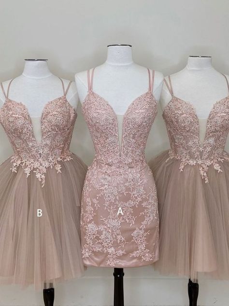 Cute Lace Appliques Homecoming Dresses Deep V-neck Short School Event Dresses School Back Dresses Short Event Dresses,GD334 on Storenvy Prom Dress Cute, Pink Lace Shorts, Tulle Pink, School Event Dress, Hoco Dress, Lace Homecoming Dresses, Short Prom Dress, Lace Short, Dresses 2024