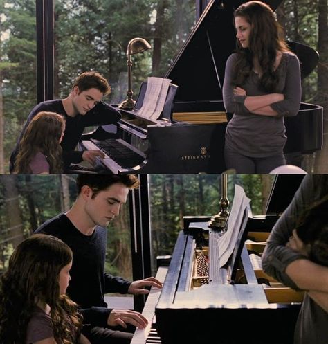 Edward and Renesmee play the piano - The Twilight Saga: Breaking Dawn Part 2 Edward Cullen Playing Piano, Twilight Piano, Edward And Renesmee, Twilight Saga Breaking Dawn, 2024 Wallpaper, Play The Piano, Twilight Breaking Dawn, Twilight Edward, Breaking Dawn Part 2