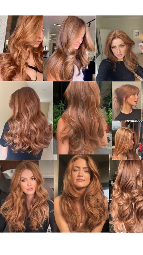 Honey Strawberry Blonde Hair, Light Auburn Hair Color, Copper Blonde Hair Color, Light Auburn Hair, Red Hair Inspo, Hair Color Streaks, Dark Roots Blonde Hair, Straight Blonde Hair, Hair Color Auburn