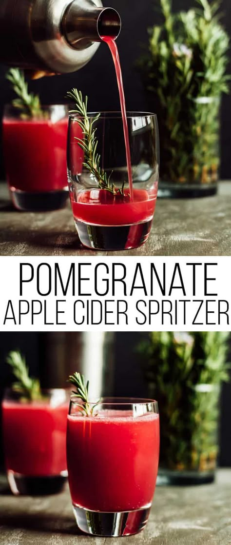 Spritzer Drink, Pomegranate Cocktail Recipes, Cider Martini, Healthy Nibbles, Pomegranate Drinks, Pomegranate Vodka, Easy Party Drinks, Pomegranate Cocktails, Apple Cider Drink