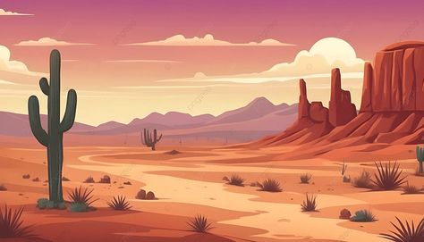 Wild West Landscape Art, Desert Cartoon, Wild West Landscape, Pic Background, Desert Backdrop, Desert Arizona, Desert Background, Desert Road, Background Cartoon