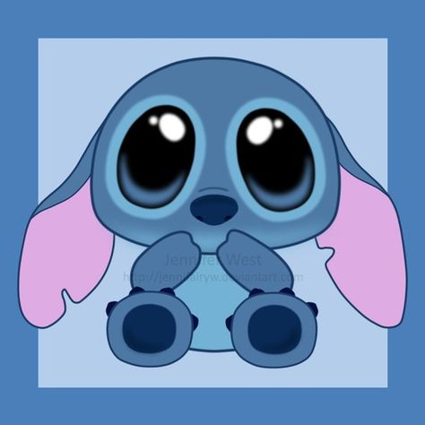 OMG! It's like baby Stitch! SOOOOOOOOOO cute! A Cartoon, Big Eyes, Disney, Pink, Blue