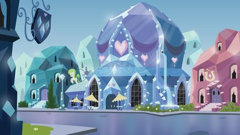 Crystal Empire Spa by xPesifeindx on DeviantArt Crystal Empire Background, Mlp Backgrounds, Mlp Background, Strawberry Shortcake Coloring Pages, Crystal Empire, Deco Disney, Background Animation, Mane 6, Mlp Base