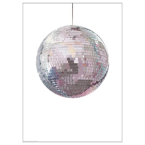 BILD Poster, disco ball, 19 ¾x27 ½" - IKEA Ikea Picture Ledge, Ribba Frame, Pastel Poster, Picture Ledge, College Apartment Decor, Household Decor, Disco Ball, Room Inspo, Apartment Decor