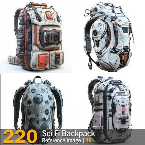 Sci Fi Backpack | Reference Images | 4K,  on ArtStation at https://www.artstation.com/artwork/YG8nVw Sci Fi Backpack, Steampunk Tower, Steampunk Castle, Backpack Reference, Sci Fi Icons, Steampunk Factory, Frame Backpack, Steampunk Furniture, Fantasy Buildings