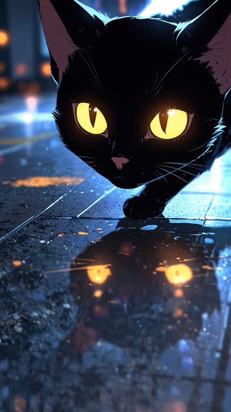 Lock Screen Wallpaper Anime, Screen Wallpaper Anime, Aesthetic Lock Screen Wallpaper, Black Cat Wallpaper, Aesthetic Lock Screen, Tustin California, Black Cat Aesthetic, Anime Black, Cat Aesthetic