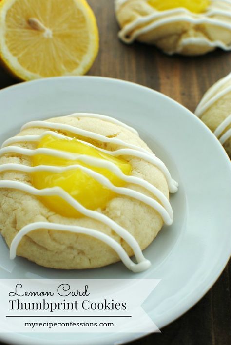 Lemon Curd Cookies Recipe, Lemon Curd Dessert, Cookies Summer, Italian Lemon Pound Cake, Lemon Treats, Lemon Cookies Recipes, Dessert Cookies, Thumbprint Cookies Recipe, Lemon Dessert Recipes