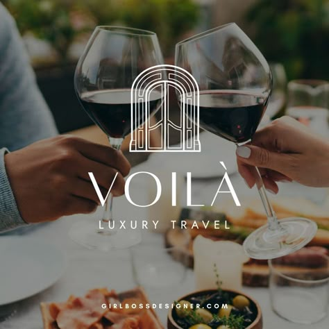 John, the founder of Voilà Luxury Travel, had a vision of creating a brand that radiates sophistication, luxury, and professionalism. His inspiration came from Paris and the vibrant colors of summer. The logo’s main focus is the intricate door illustration, which is a modern take on the old-world doors you can find during travels across the globe. The font used is a clean, simple, and modern sans-serif, with an accent over the A to give a subtle French reference. Check it out here! Luxury Travel Branding, Concierge Branding, Luxury Hotel Branding, Travel Branding, Luxury Graphic Design, Door Illustration, Brand Display, Travel Agency Logo, Door Logo